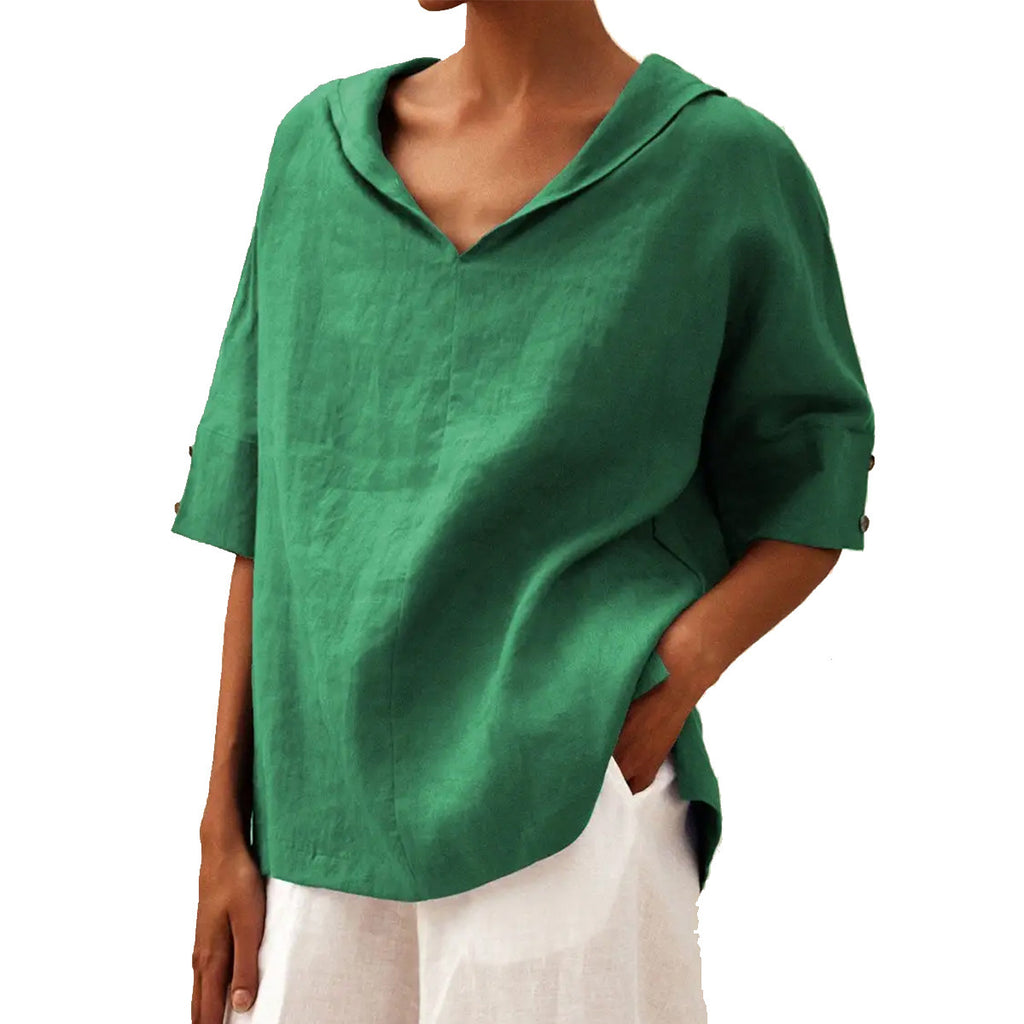 Women's Creative Printing Cotton And Linen Relaxed-fit Hoodie Top